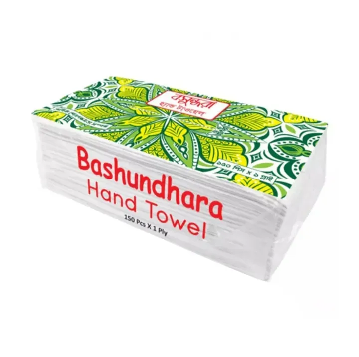 Bashundhara Hand Towel White 150pcs