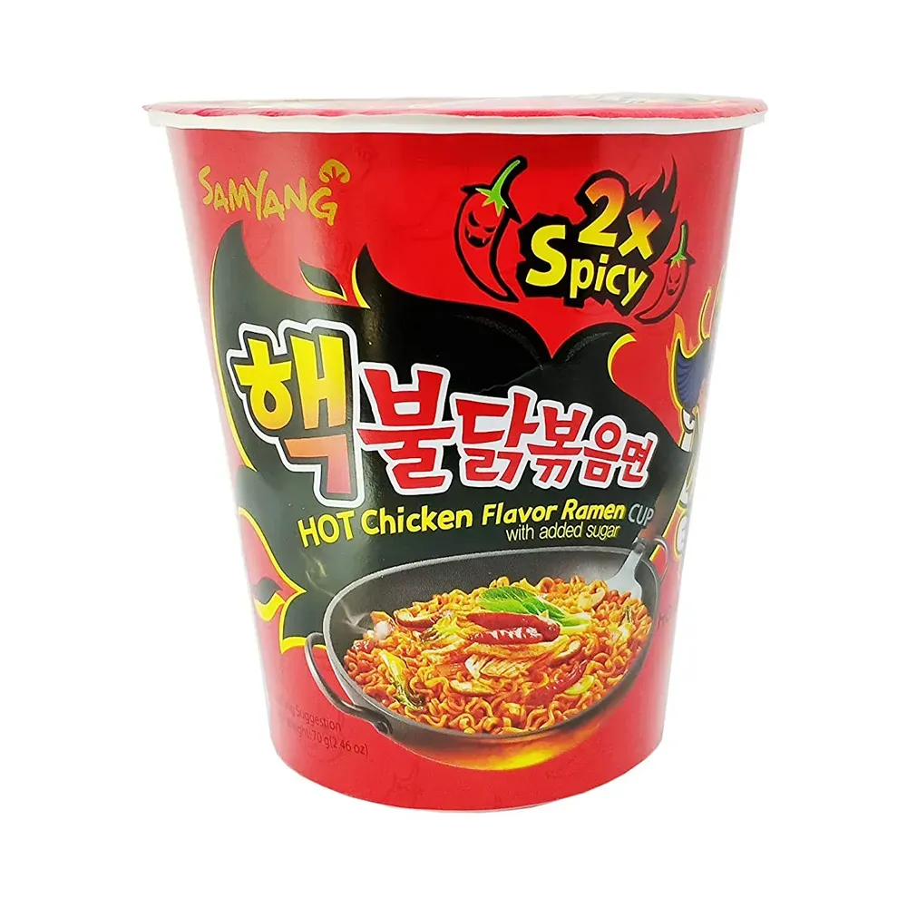 Samyang Hot Chicken Flavor Carbo Ramen Noodles Cup - 80g